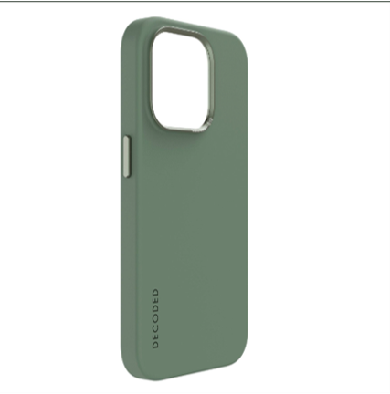 Case de silicona antimicrobiana DECODED para iPhone 15 Pro - Verde