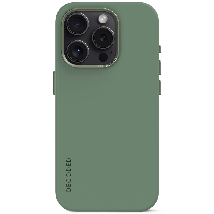 Case de silicona antimicrobiana DECODED para iPhone 15 Pro Max - Verde
