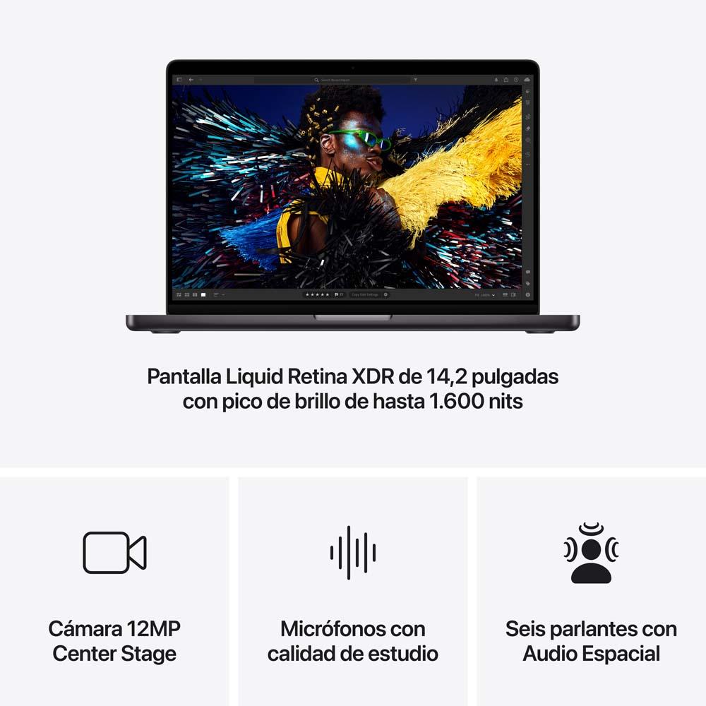 MacBook Pro de 14 pulgadas: Chip M4 Pro de Apple con CPU de 14 núcleos y GPU de 20 núcleos, 1 TB SSD - Negro espacial