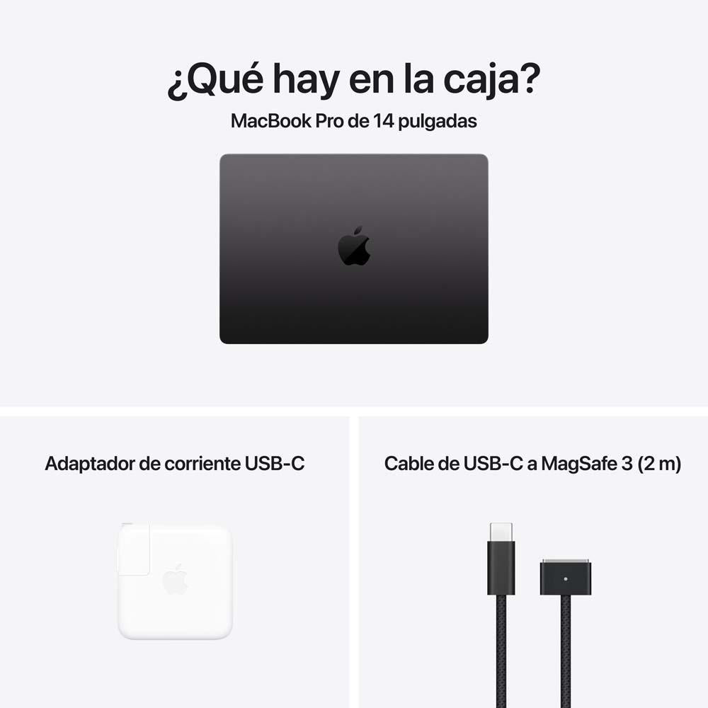 MacBook Pro de 14 pulgadas: Chip M4 Pro de Apple con CPU de 14 núcleos y GPU de 20 núcleos, 1 TB SSD - Negro espacial