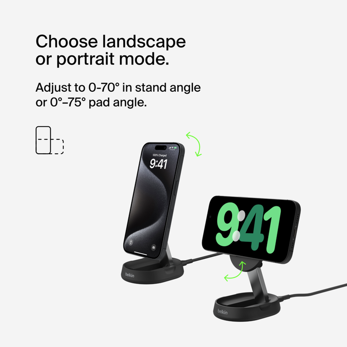 BASE DE CARGA BELKIN CONVERTIBLE QI2 15W BLACK