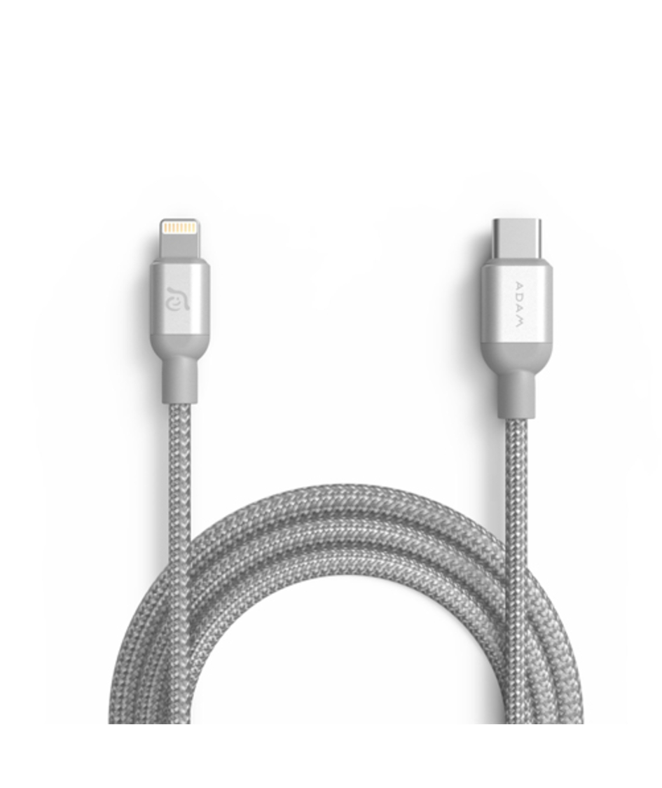 Cable Adam Elements PeAk II C120B USB-C a Lightning de 120cm - Plata