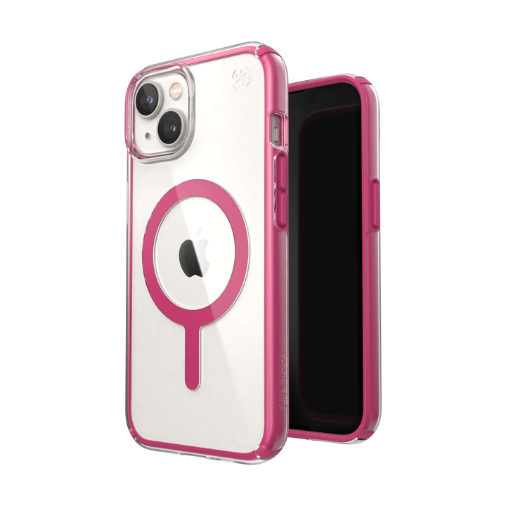 Case SPECK PRESIDIO CLEAR con MagSafe Para iPhone 13/14  - Rosado