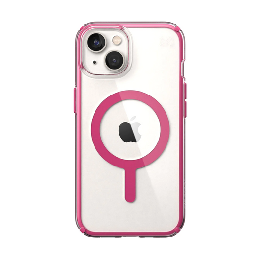 Case SPECK PRESIDIO CLEAR con MagSafe Para iPhone 13/14  - Rosado