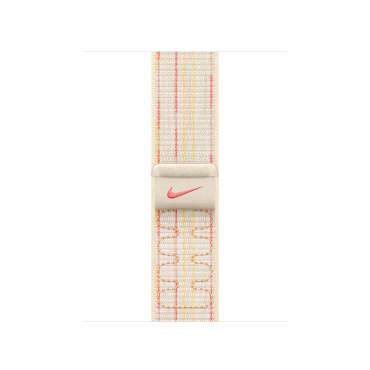 Correa loop deportiva Nike blanco estelar/rosa para caja de 42 mm