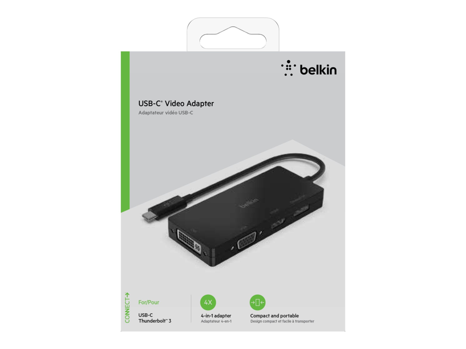 MULTIPUERTO BELKIN PARA VIDEO USB-C A 4 EN 1