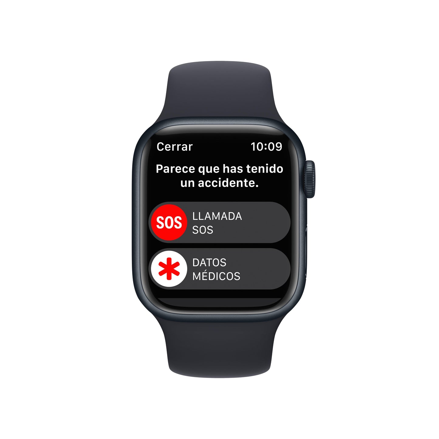 Apple Watch Series 8 (GPS) - Caja de aluminio en color medianoche de 41 mm - Correa deportiva en color medianoche - Talla única