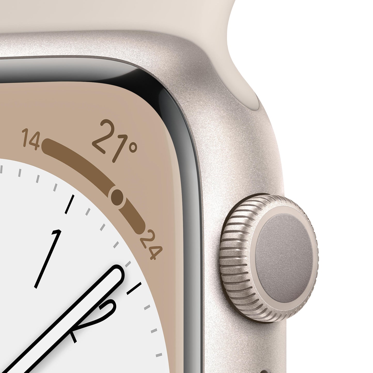 Apple Watch Series 8 (GPS) - Caja de aluminio en blanco estrella de 41 mm - Correa deportiva blanco estrella - Talla única