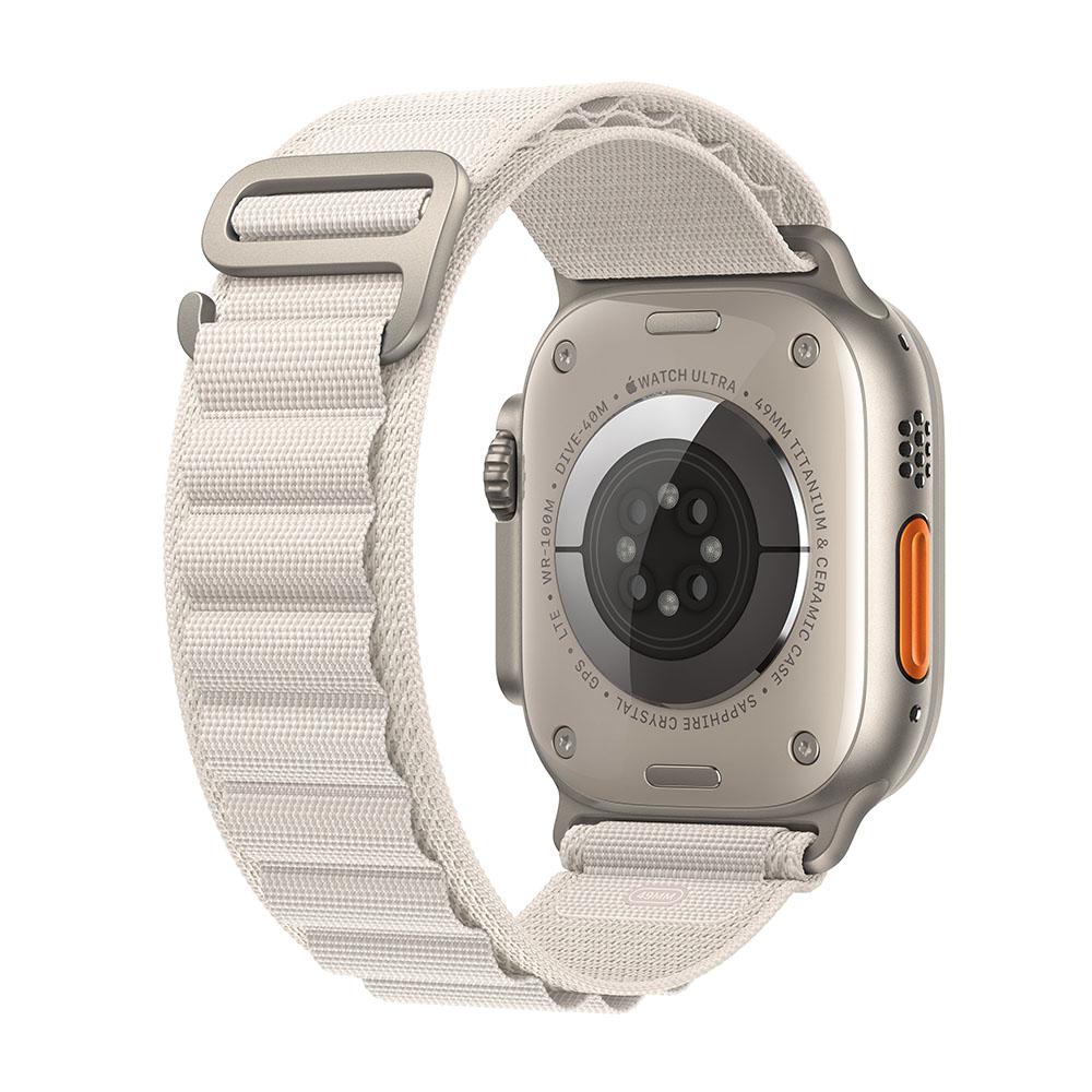 Apple Watch Ultra (GPS + Cellular) - Caja de titanio de 49 mm - Correa Loop Alpine blanco estrella - Talla L