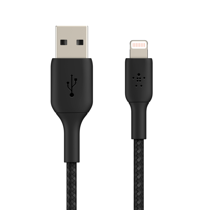 Cable Belkin USB-A a Lightning - 1M - Trenzado - Negro