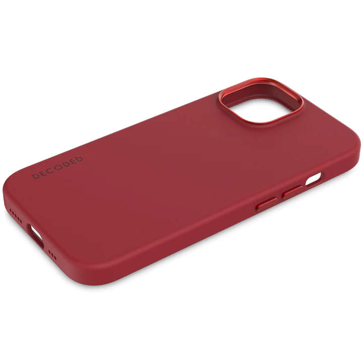 Case de silicona antimicrobiana DECODED para iPhone 15 -  Rojo