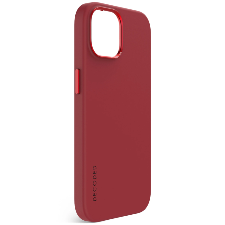 Case de silicona antimicrobiana DECODED para iPhone 15 -  Rojo