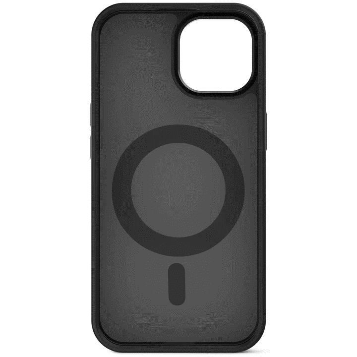 Case de soporte de lazo transparente de plastico reciclado para iPhone 15 -  Negro Esmerilado