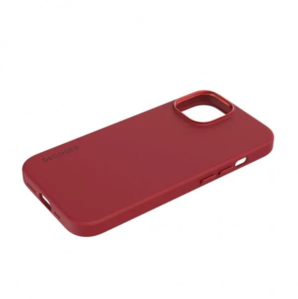Case de silicona antimicrobiana DECODED para iPhone 15 Pro -  Rojo