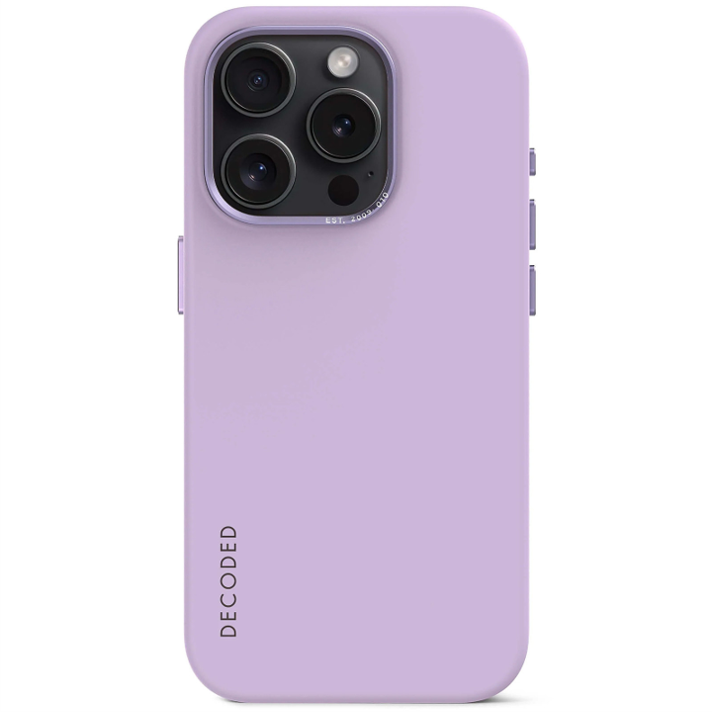 Case de silicona antimicrobiana DECODED para iPhone 15 Pro -  Lavanda