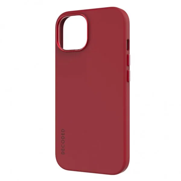 Case de silicona antimicrobiana DECODED para iPhone 15 Pro Max -  Rojo