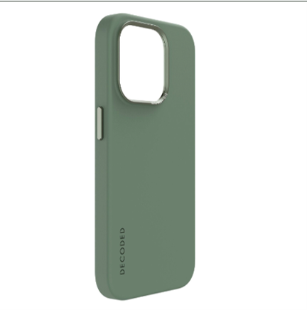 Case de silicona antimicrobiana DECODED para iPhone 15 Pro Max -  Verde