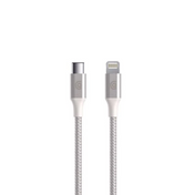 Cable GRIFFIN PREMIUM USB-C a Lightning 5 Pies - Plata