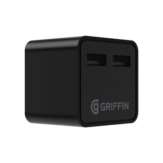 Cargador de Pared GRIFFIN POWERBLOCK Dual Universal USB-A - Negro