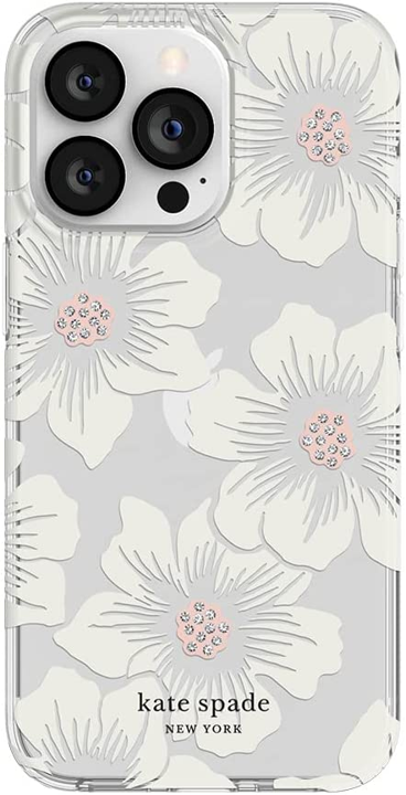 Case Kate Spade NY para iPhone 13 Pro- Hollyhock Floral/Clear