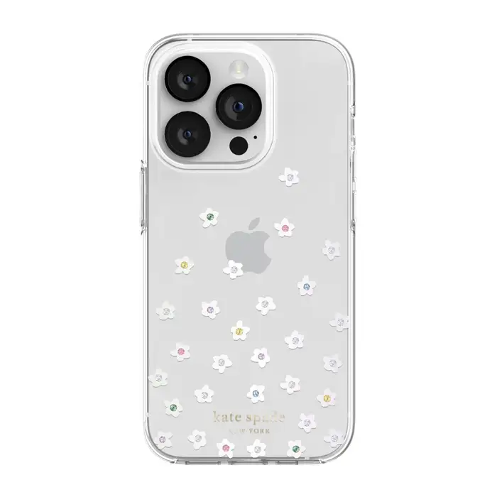 Case Kate Spade NY para iPhone 14 Pro - Flores/Transparente