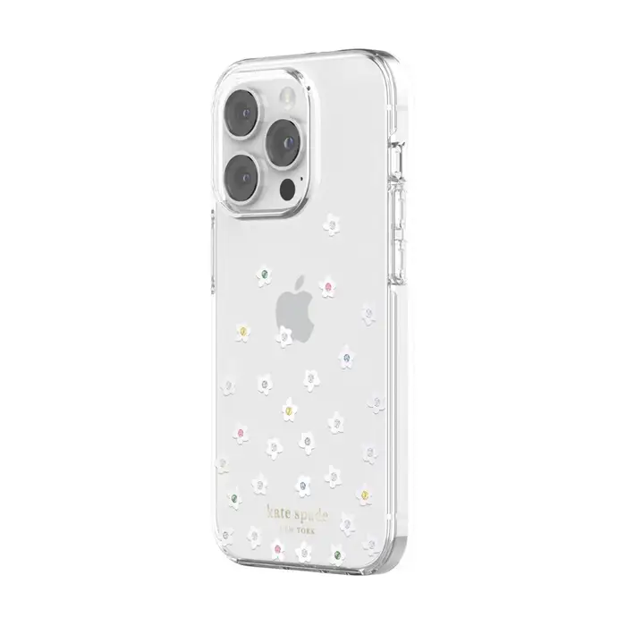 Case Kate Spade NY para iPhone 14 Pro - Flores/Transparente