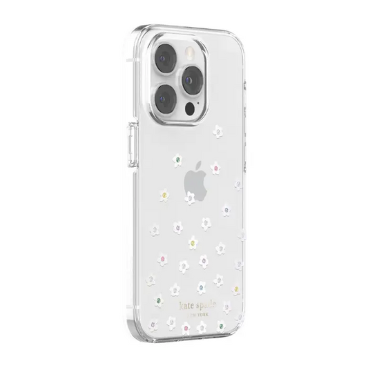 Case Kate Spade NY para iPhone 14 Pro - Flores/Transparente