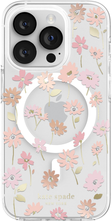 Case Kate Spade NY HD MagSafe Para iPhone 14 Pro – Flores/transparente