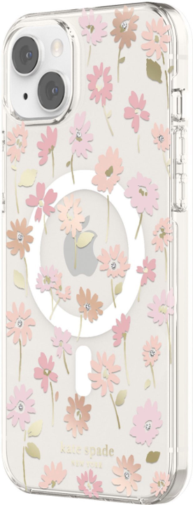 Case Kate Spade NY HD MagSafe Para iPhone 14 Plus – Flores/transparente