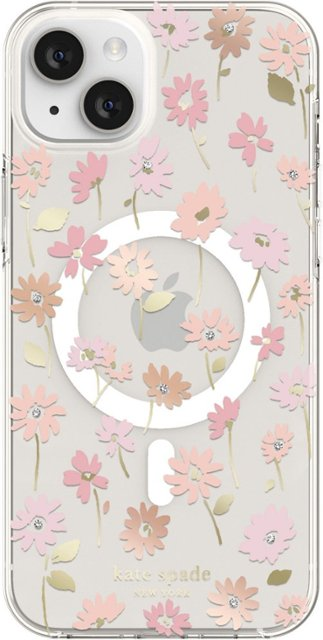 Case Kate Spade NY HD MagSafe Para iPhone 14 Plus – Flores/transparente