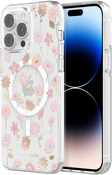 Case Kate Spade NY HD MagSafe Para iPhone 14 Pro Max – Flores/transparente