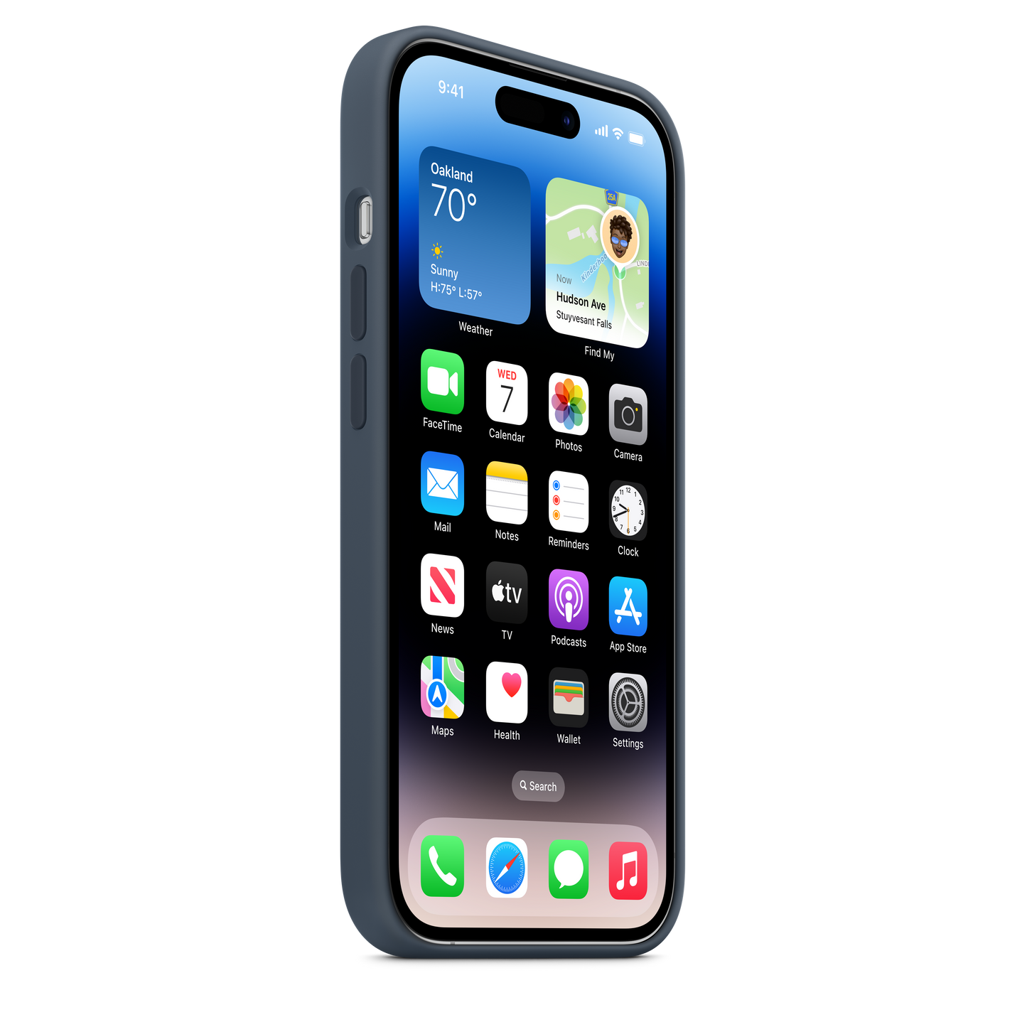 Case de silicona con MagSafe Para iPhone 14 Pro - Negro