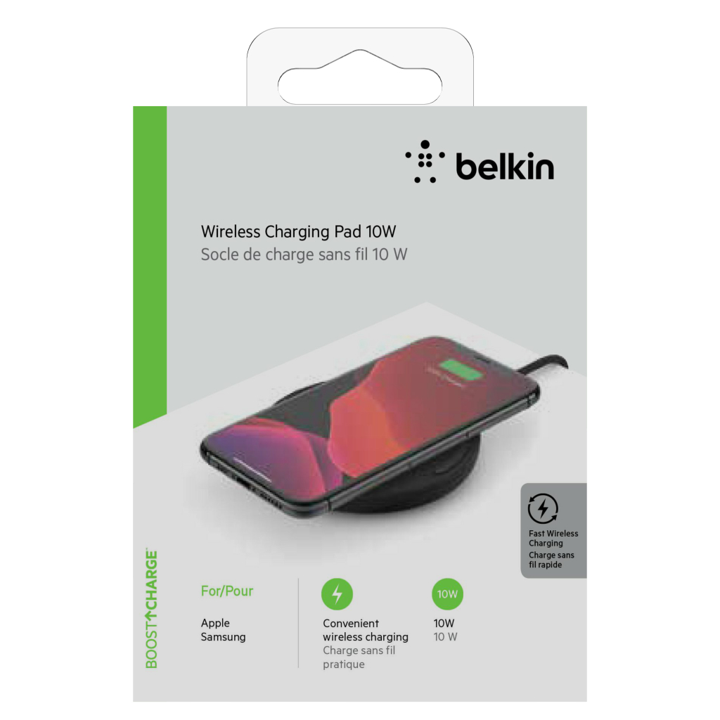 Base De Carga Pad Inalámbrica Belkin Qi 10w - Negro