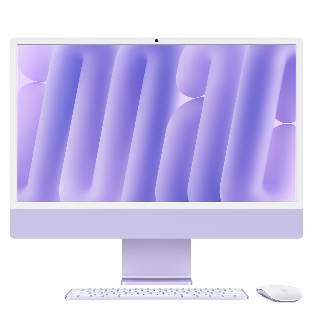 iMac con pantalla Retina 4,5K de 24 pulgadas: Chip M4 de Apple con CPU de 8 núcleos y GPU de 8 núcleos, 256 GB SSD - Morado