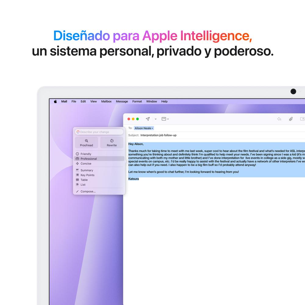 iMac con pantalla Retina 4,5K de 24 pulgadas: Chip M4 de Apple con CPU de 8 núcleos y GPU de 8 núcleos, 256 GB SSD - Morado