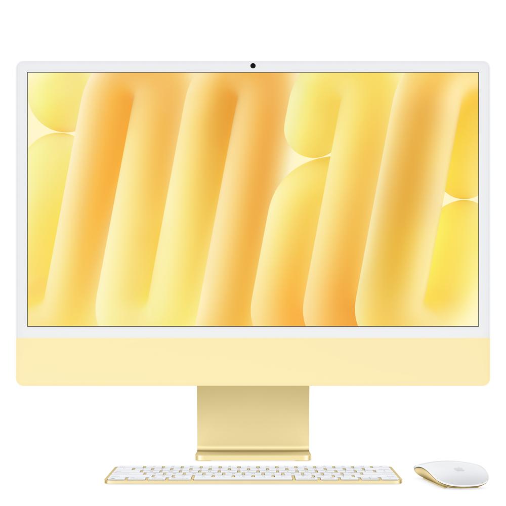 iMac con pantalla Retina 4,5K de 24 pulgadas: Chip M4 de Apple con CPU de 8 núcleos y GPU de 8 núcleos, 256 GB SSD - Amarillo