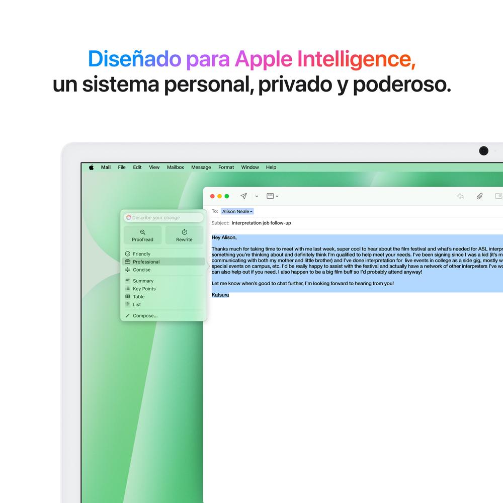iMac con pantalla Retina 4,5K de 24 pulgadas: Chip M4 de Apple con CPU de 10 núcleos y GPU de 10 núcleos, 256 GB SSD - Verde