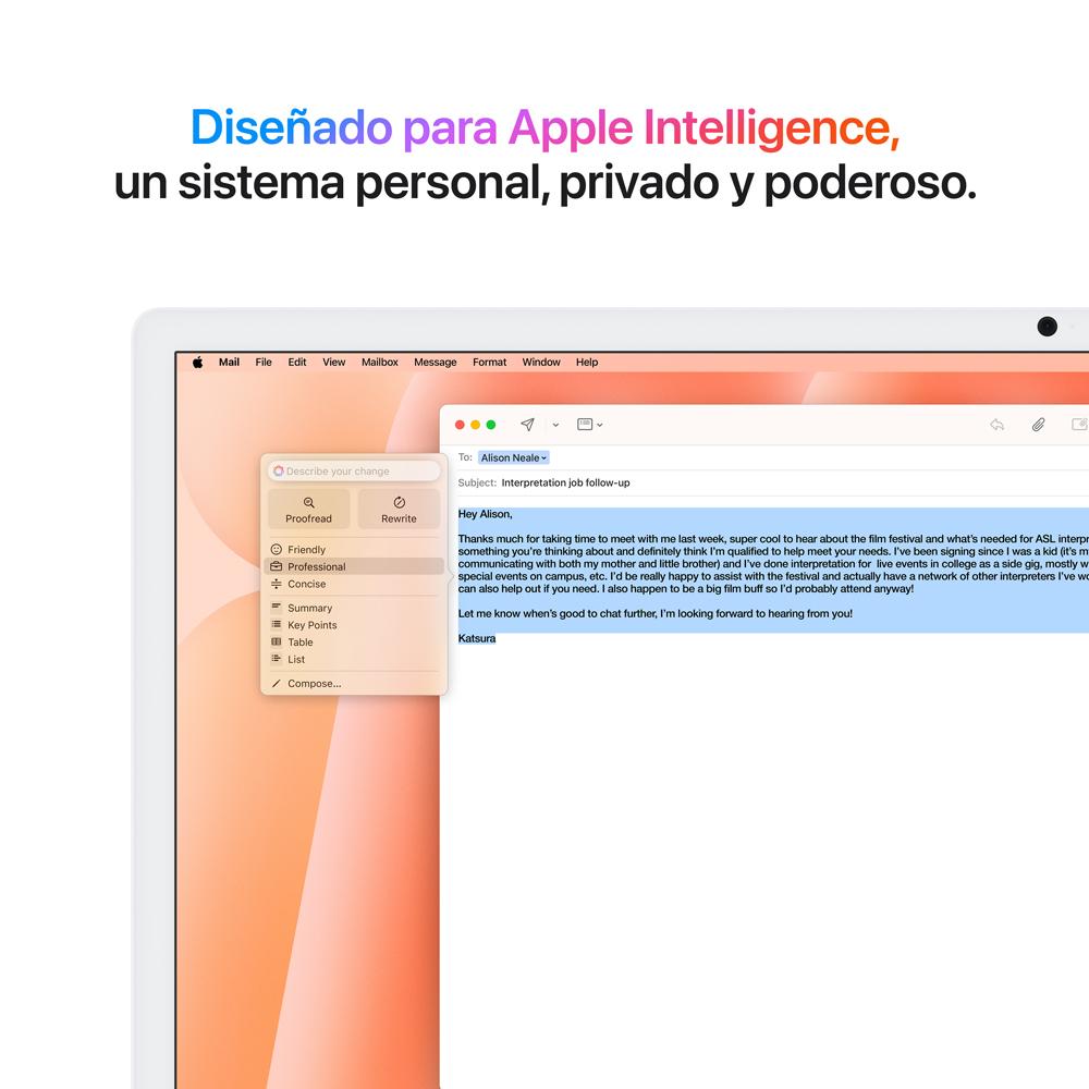 iMac con pantalla Retina 4,5K de 24 pulgadas: Chip M4 de Apple con CPU de 10 núcleos y GPU de 10 núcleos, 512 GB SSD - Naranja