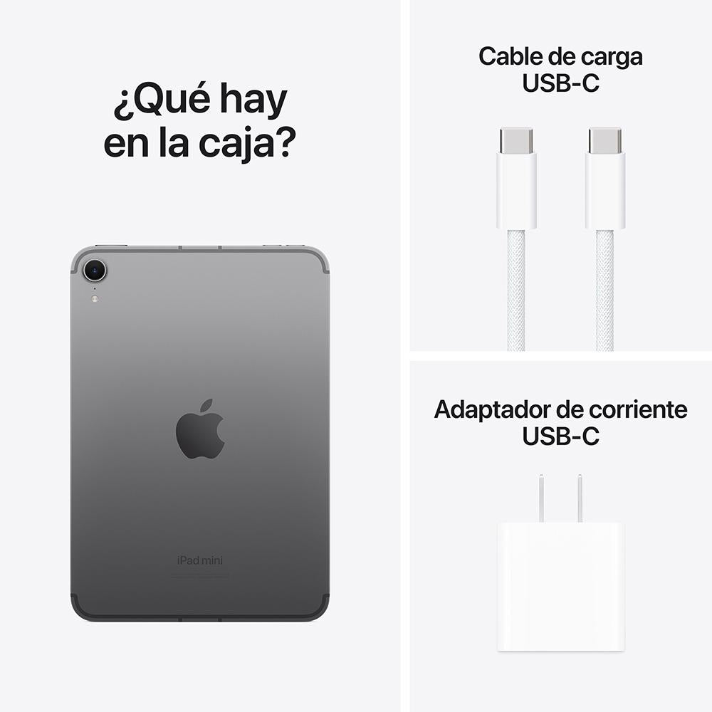 iPad mini Wi-Fi + Cellular 128 GB - Gris espacial (A17 Pro)