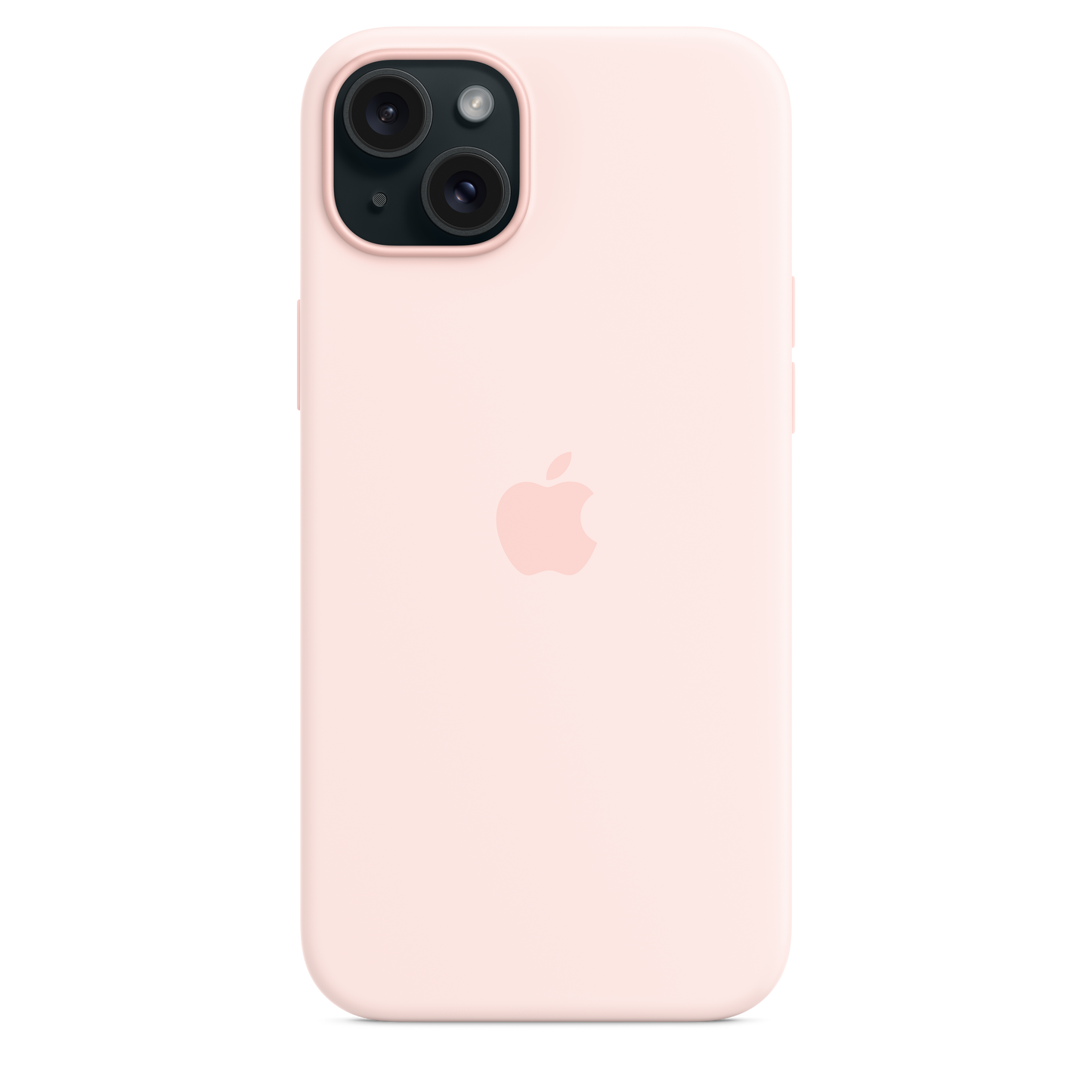 Funda de silicón con MagSafe para el iPhone 15 Plus - Rosa claro