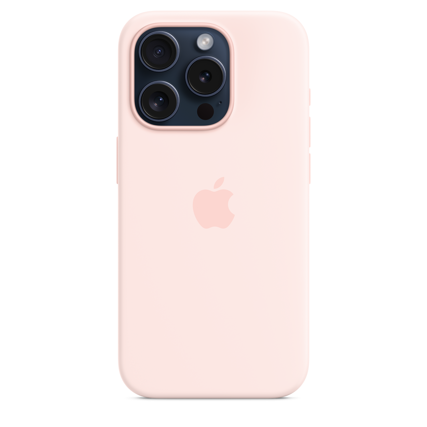 Funda de silicón con MagSafe para el iPhone 15 Pro - Rosa claro