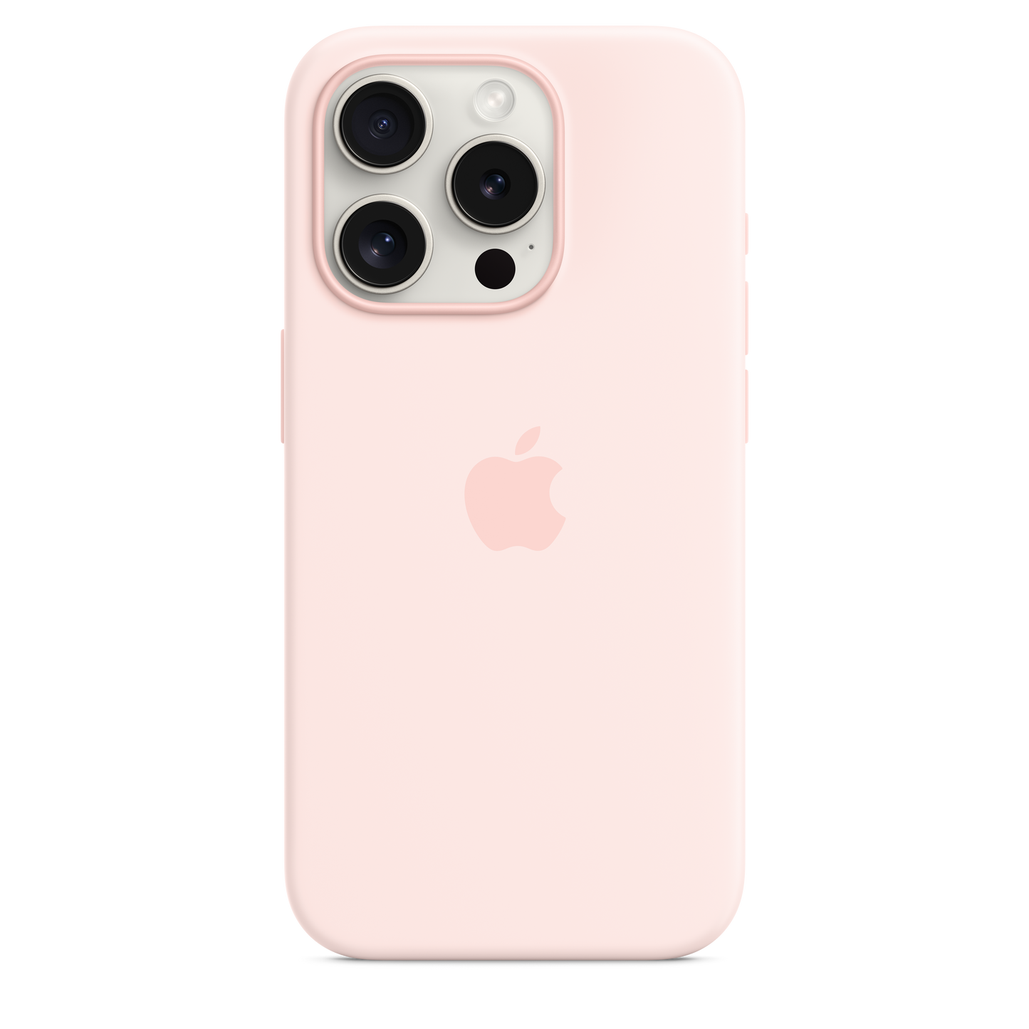 Funda de silicón con MagSafe para el iPhone 15 Pro - Rosa claro