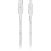 Cable Belkin USB-C a Lightning - 1.2M - DuraTek Plus Carga Rápida - Blanco