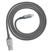 Cable de Aleacion Ventev de USB-A a Lightning de 4 pies -  Gris acero