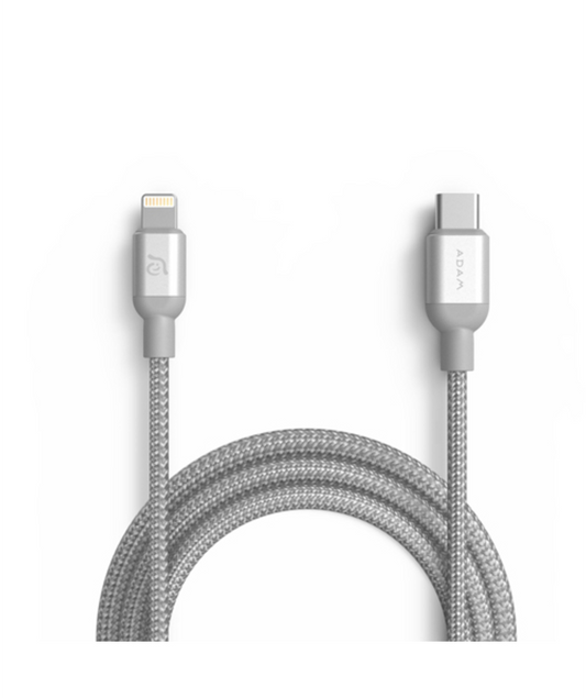 Cable Adam Elements PeAk II C120B USB-C a Lightning de 120cm - Plata