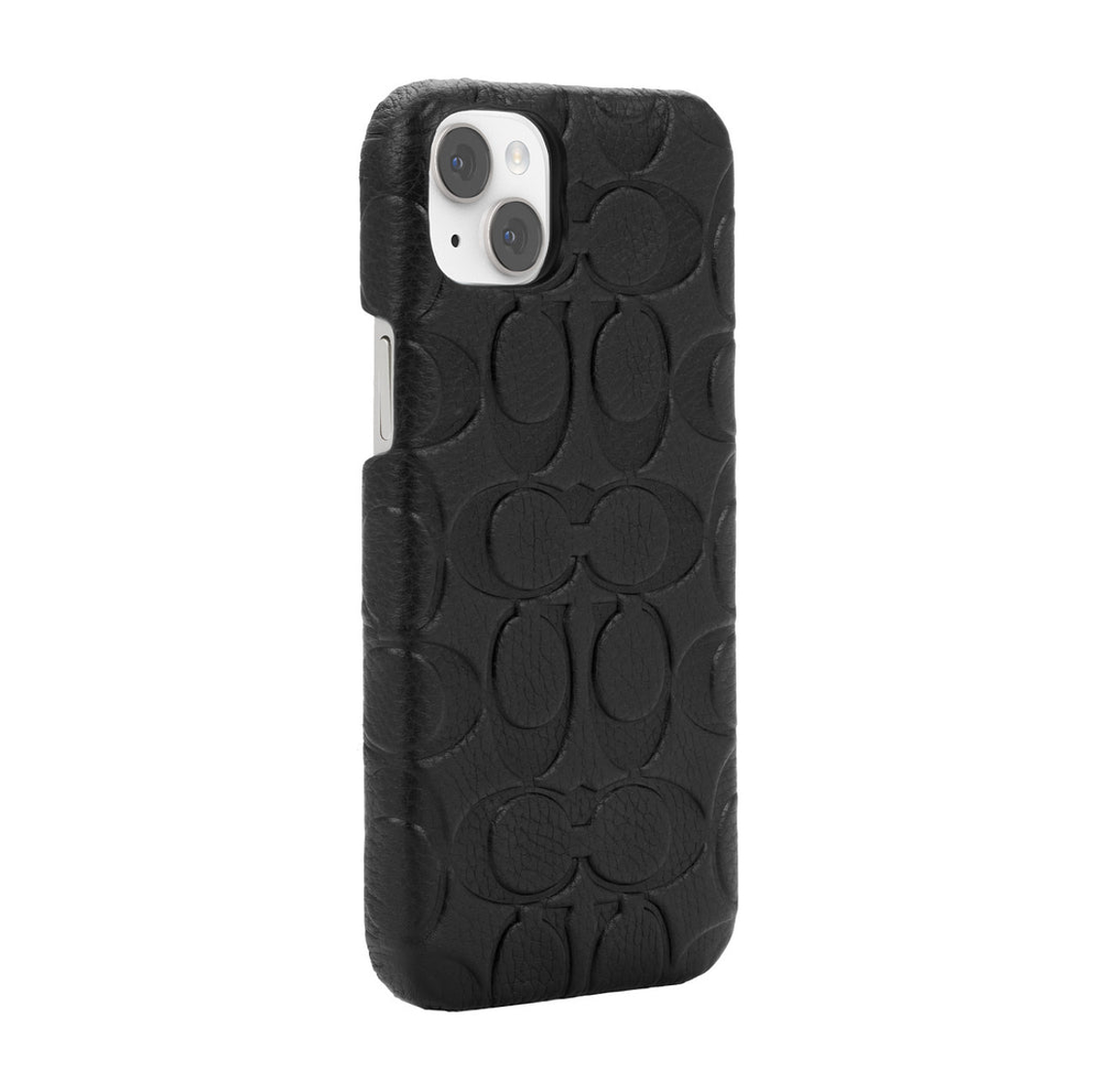 Case Coach Slim Envoltura De Cuero En Relieve Para iPhone 14 Plus- Negro