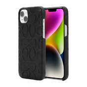 Case Coach Slim Envoltura De Cuero En Relieve Para iPhone 14 Plus- Negro